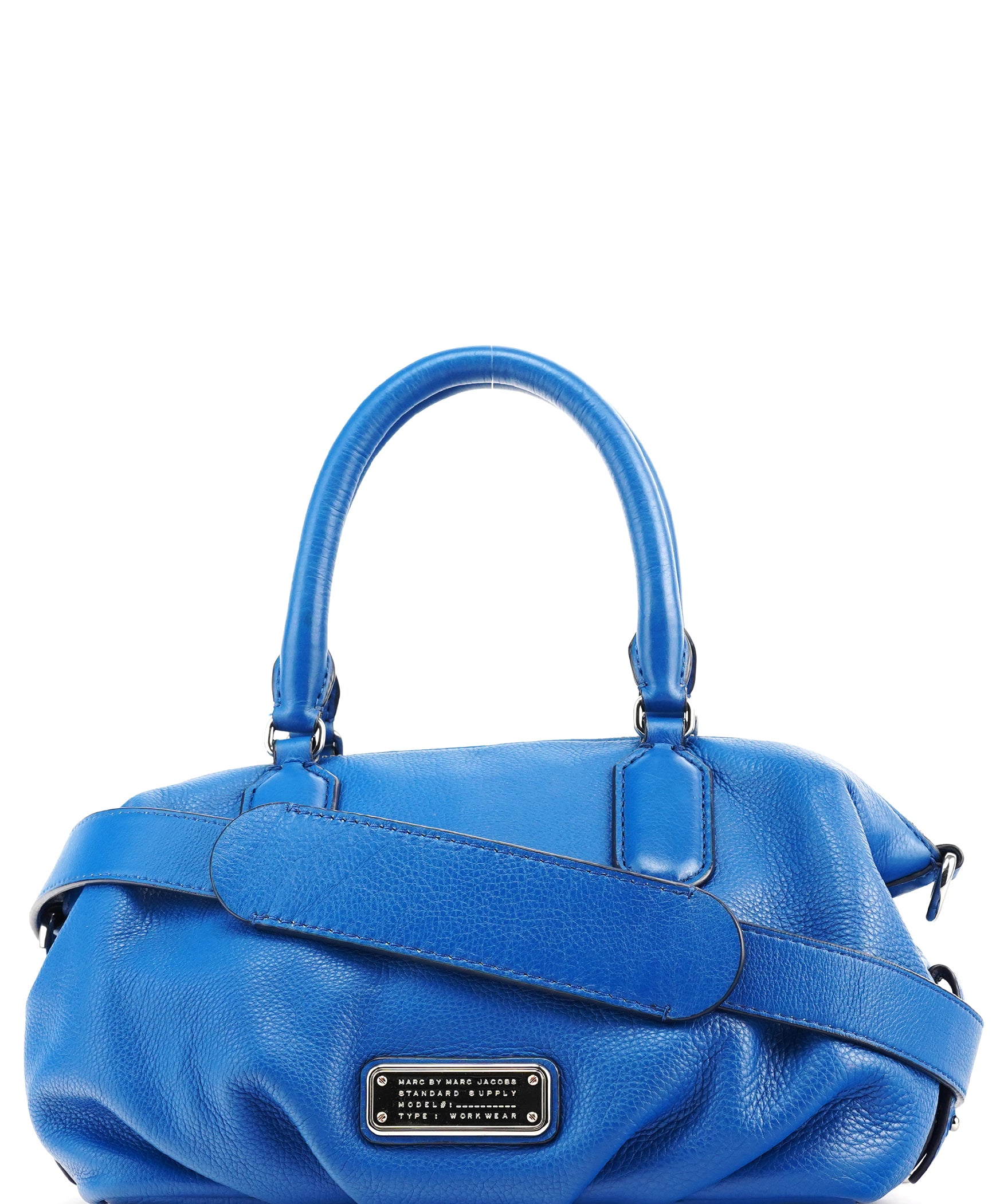 Marc by Marc Jacobs Sac bowling Classic Q en cuir grainé bleu