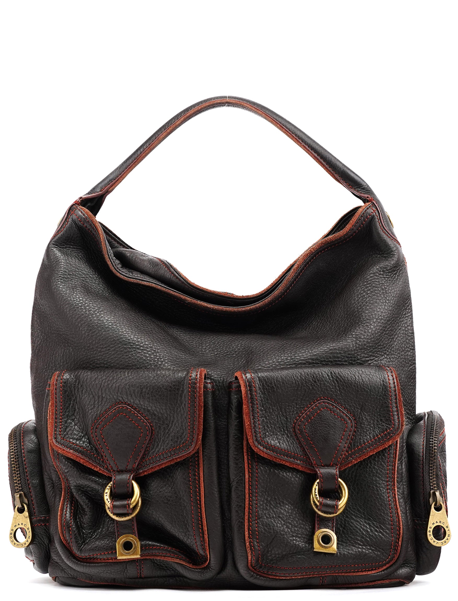 Marc by Marc Jacobs Brown Leather Multi-Pocket 2-Way Bag