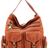 Marc by Marc Jacobs Brown Leather Multi-Pocket Shoulder Bag