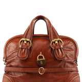 Marc by Marc Jacobs Brown Leather Padlock 2-Way Tote Bag