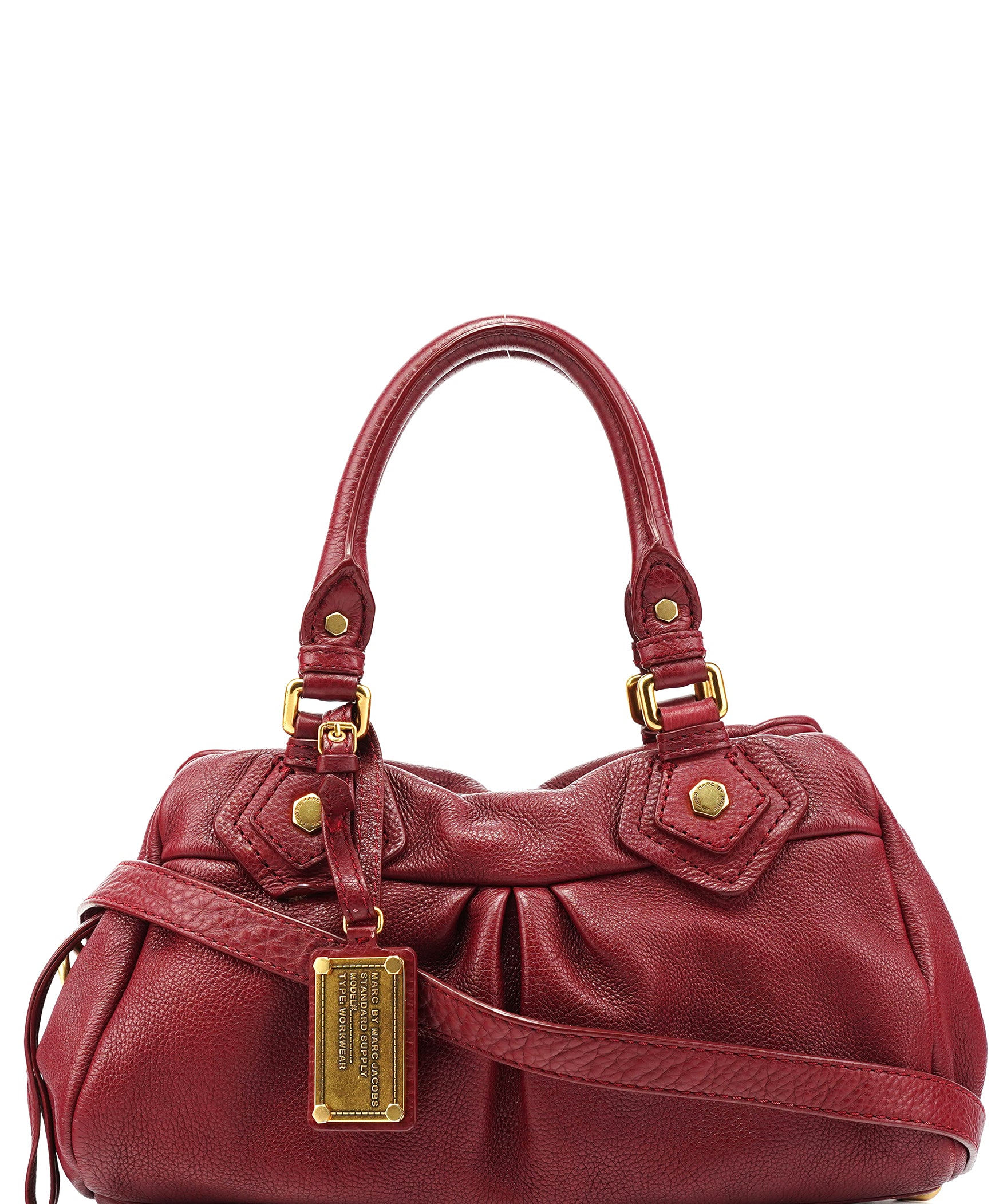 Marc by Marc Jacobs Burgundy Leather Classic Q 2-Way Bag