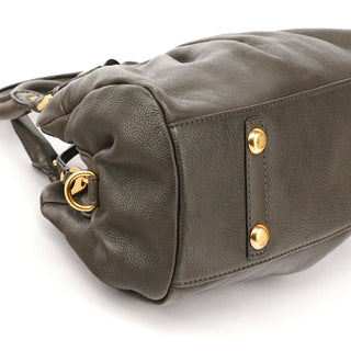 Marc by Marc Jacobs Grey Leather Classic Q Baby Groovee 2-Way Bag