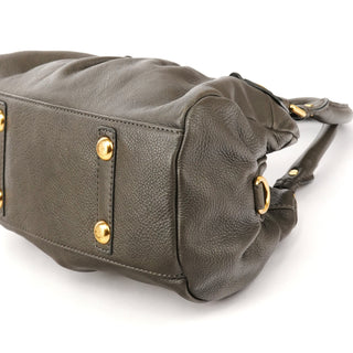 Marc by Marc Jacobs Grey Leather Classic Q Baby Groovee 2-Way Bag