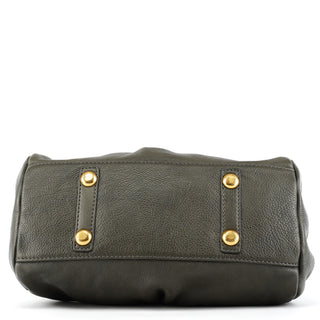 Marc by Marc Jacobs Grey Leather Classic Q Baby Groovee 2-Way Bag