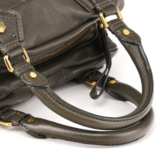 Marc by Marc Jacobs Grey Leather Classic Q Baby Groovee 2-Way Bag