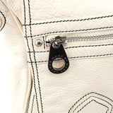 Marc by Marc Jacobs Multi-Pocket schoudertas van ivoorkleurig leer
