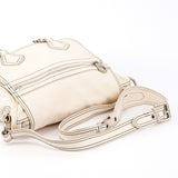 Marc by Marc Jacobs Multi-Pocket schoudertas van ivoorkleurig leer