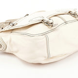 Marc by Marc Jacobs Multi-Pocket schoudertas van ivoorkleurig leer