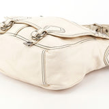 Marc by Marc Jacobs Multi-Pocket schoudertas van ivoorkleurig leer