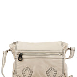 Marc by Marc Jacobs Multi-Pocket schoudertas van ivoorkleurig leer