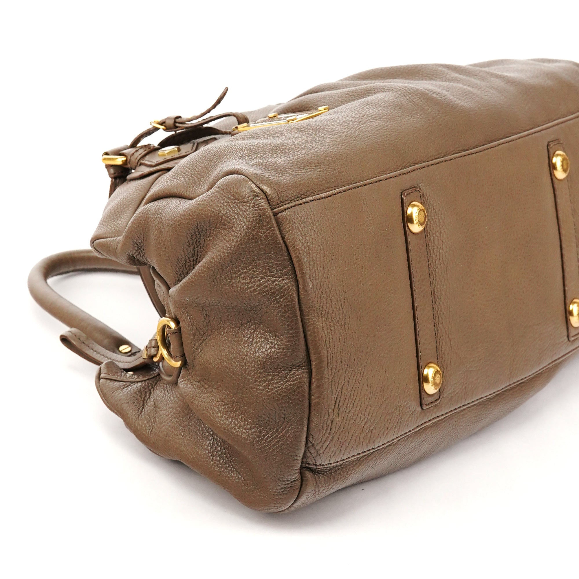 Marc by Marc Jacobs Light Brown Leather Classic Q Baby Groovee 2-Way Bag