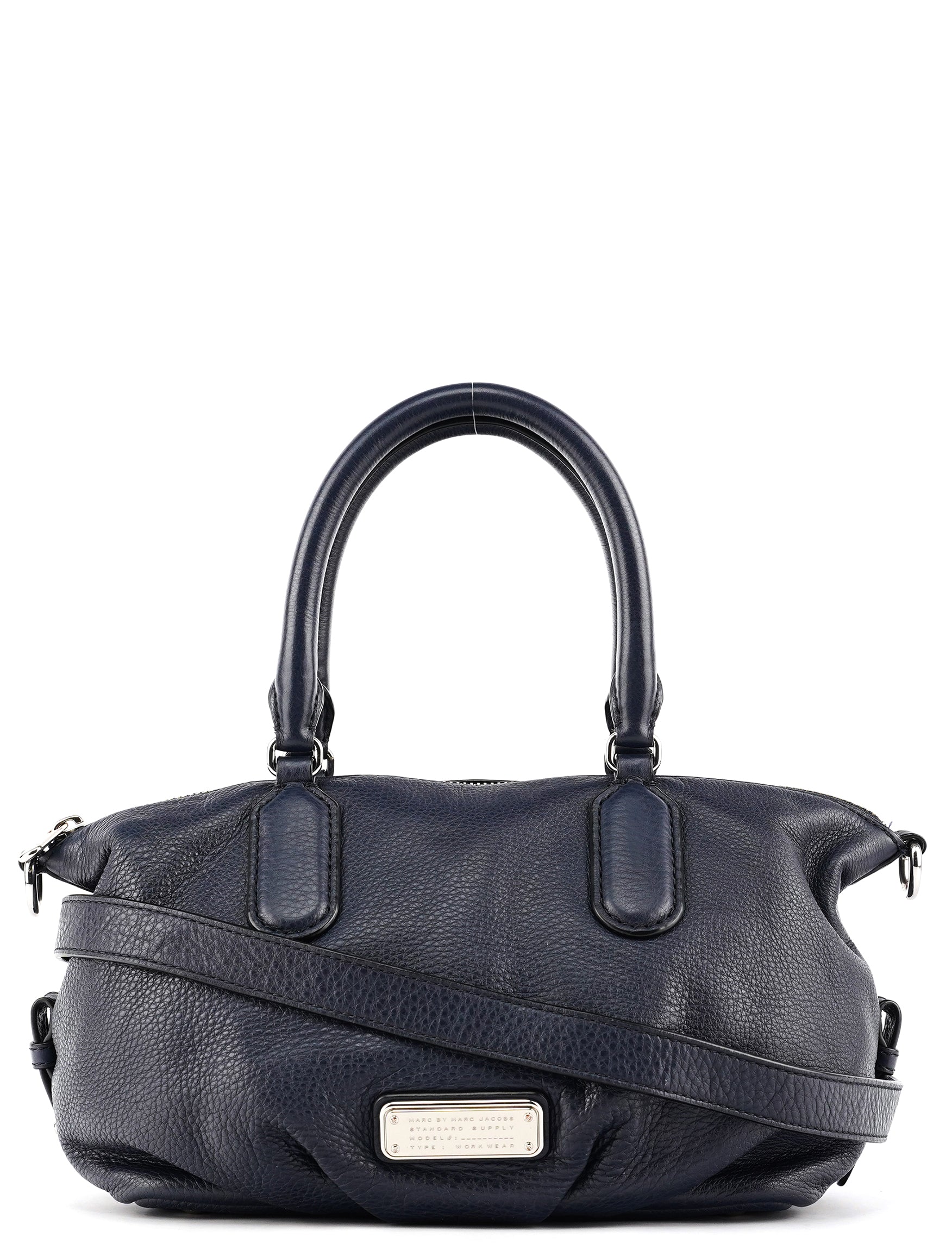 Marc by Marc Jacobs 2-Way Bowling Bag Classic Q aus marineblauem Leder