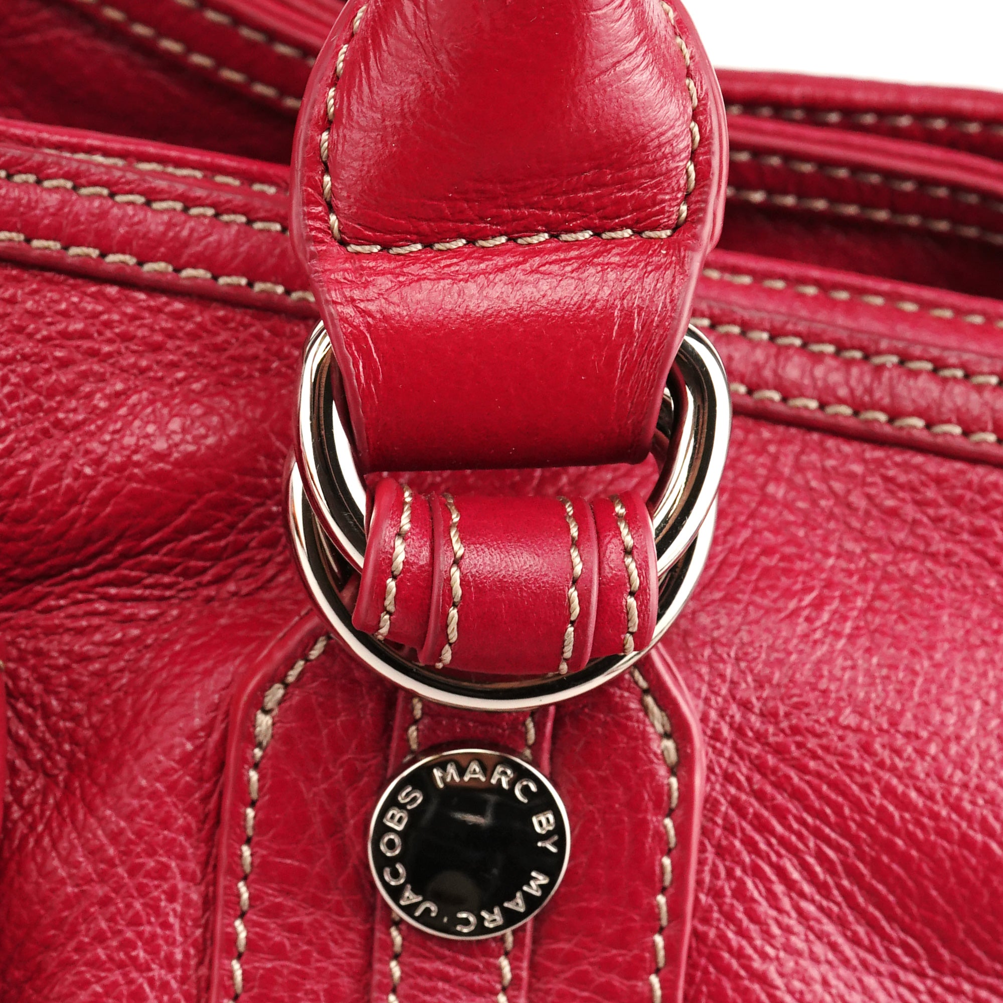 Marc by Marc Jacobs Multi-Pocket tote i rosa læder