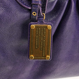 Marc by Marc Jacobs Purple Leather Classic Q Baby Groovee 2-Way Bag