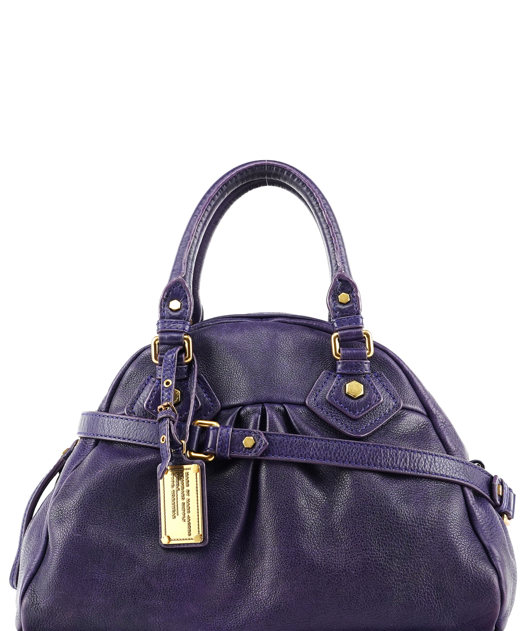 Marc by Marc Jacobs Purple Leather Classic Q Baby Groovee 2-Way Bag