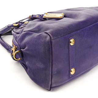Marc by Marc Jacobs Purple Leather Classic Q Baby Groovee 2-Way Bag