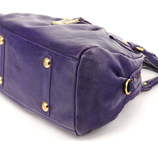 Marc by Marc Jacobs Purple Leather Classic Q Baby Groovee 2-Way Bag