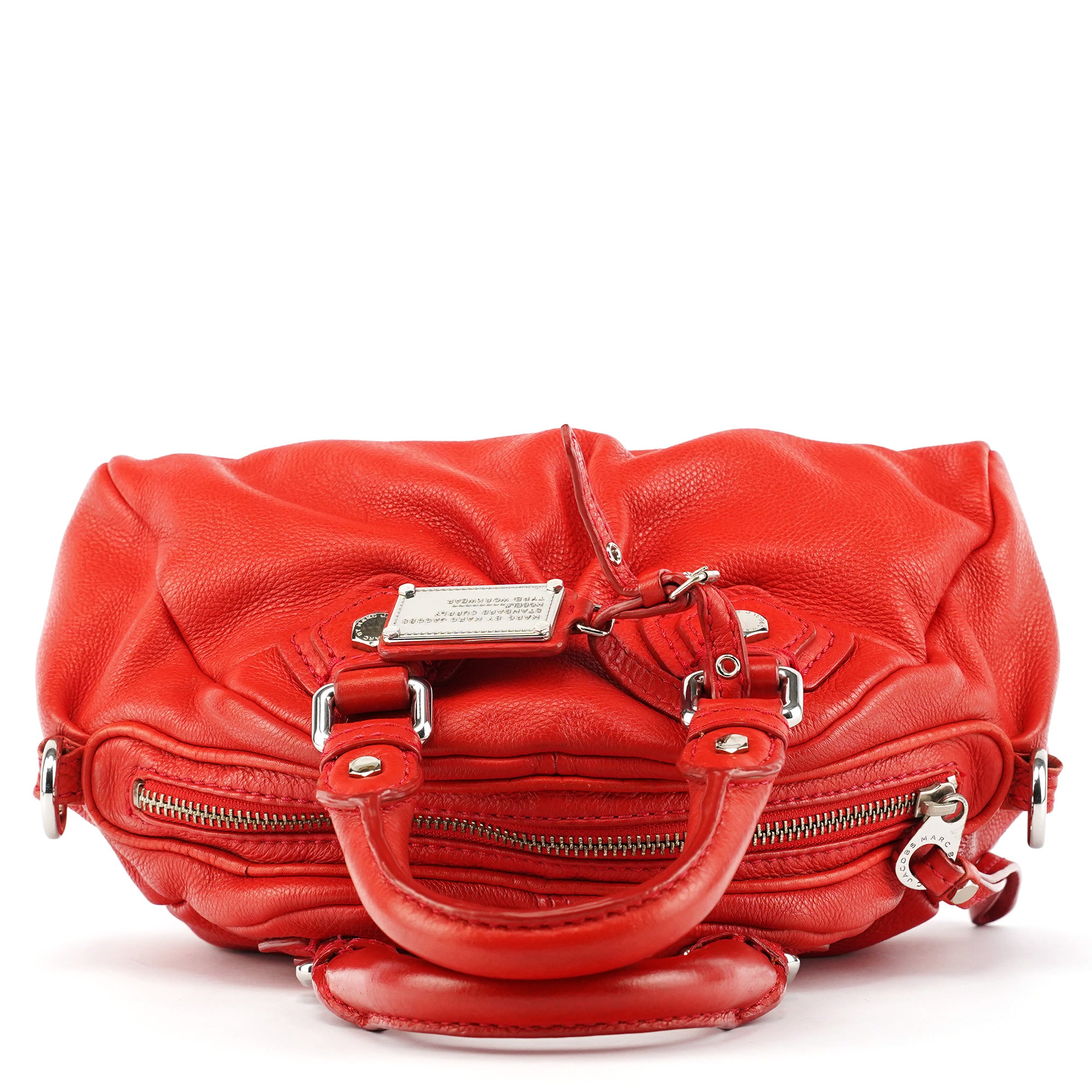 Marc by Marc Jacobs Red Leather Classic Q Baby Groovee 2-Way Bag