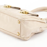 Marc Jacobs Beige Leather Double Pocket Top Handle Bag