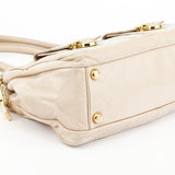 Marc Jacobs Beige Leather Double Pocket Top Handle Bag