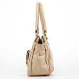 Marc Jacobs Beige Leather Double Pocket Top Handle Bag