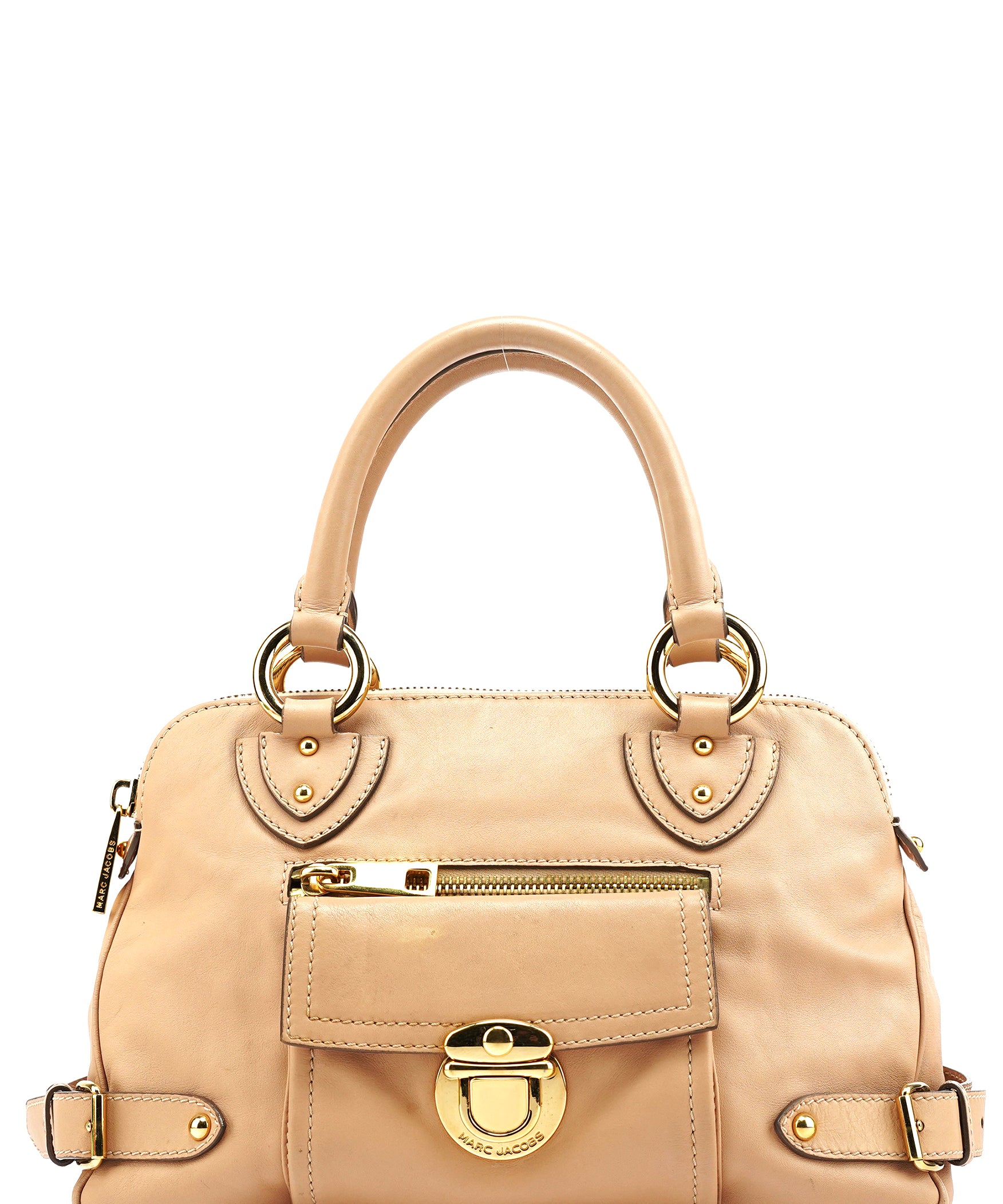 Marc Jacobs Beige Leather Top Handle Bag