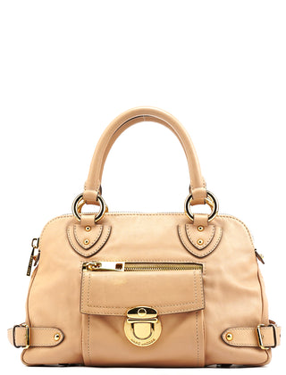 Marc Jacobs Beige Leather Top Handle Bag