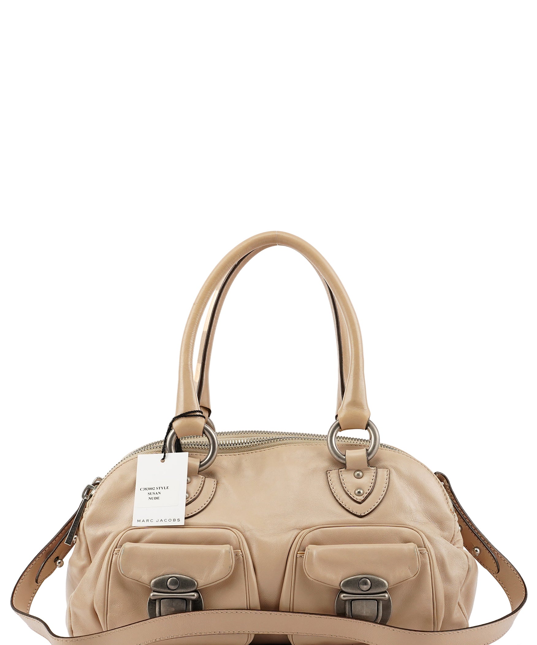 Marc Jacobs Beige Leather Turnlock 2-Way Bag