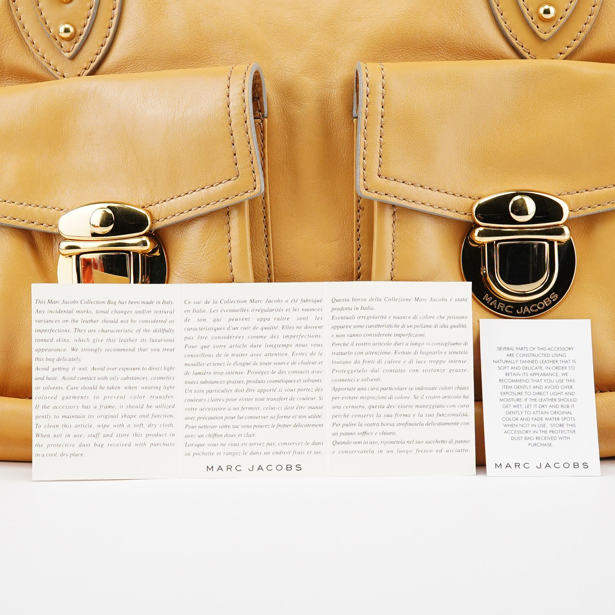 Marc Jacobs Venetia 2-Way Tote Bag aus beigem Leder