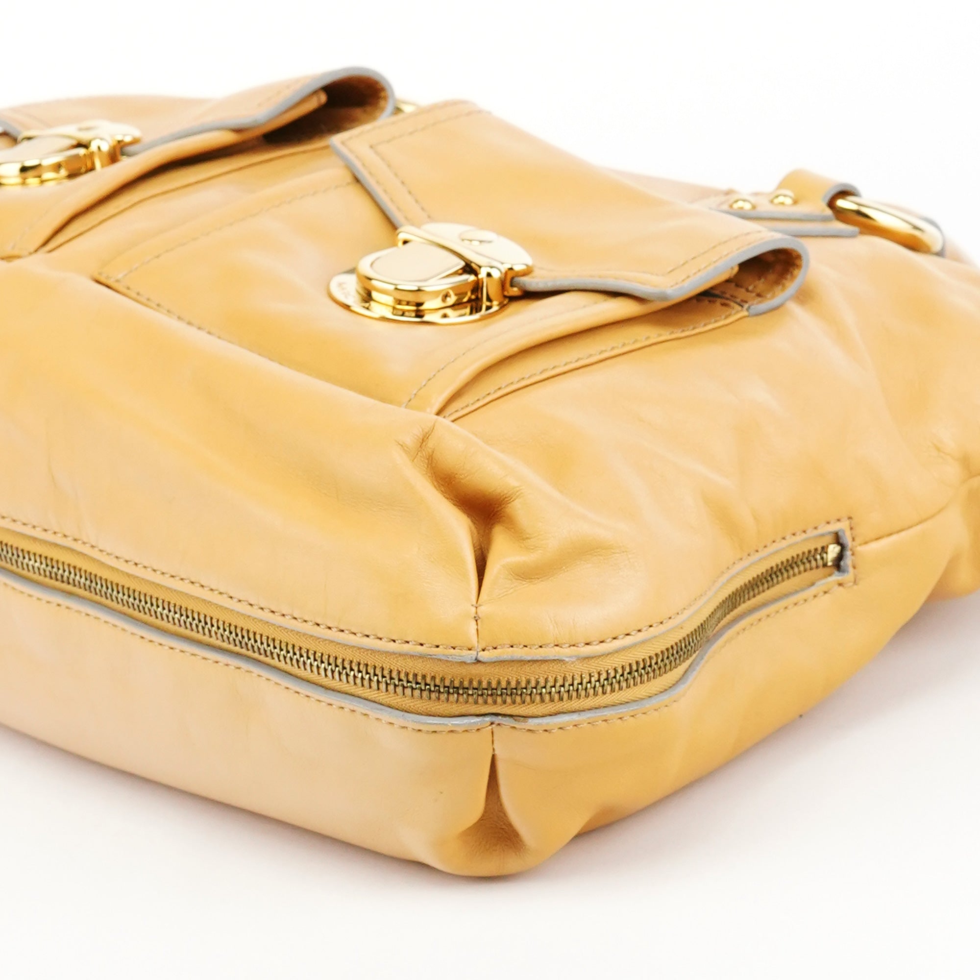 Marc Jacobs Venetia 2-Way Tote Bag aus beigem Leder