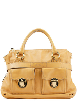 Marc Jacobs Beige Leather Venetia 2-Way Tote Bag