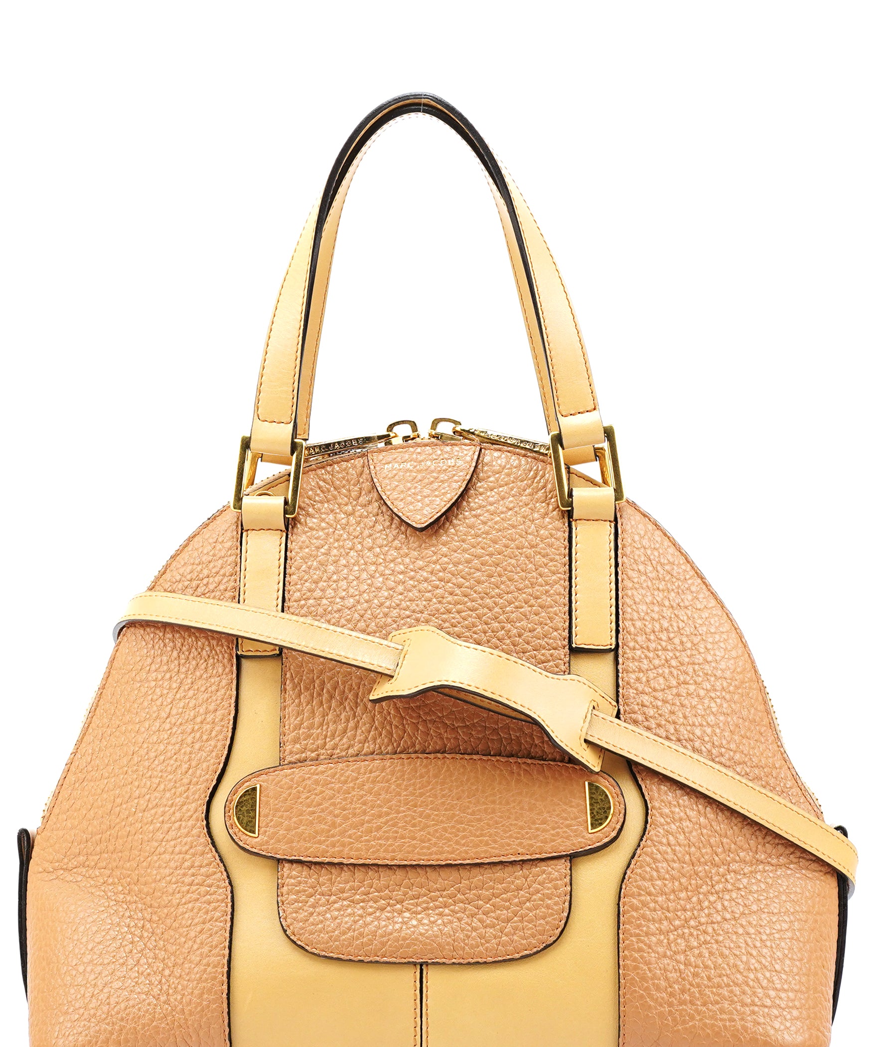 Marc Jacobs Beige Pebbled Leather Bowery 2-Way Bag