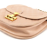 Marc Jacobs Beige Quilted Leather Buckle Shoulder Bag