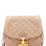 Marc Jacobs Beige Quilted Leather Buckle Shoulder Bag
