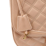 Marc Jacobs Beige Quilted Leather Buckle Shoulder Bag