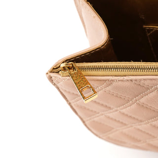 Marc Jacobs Beige Quilted Leather Buckle Shoulder Bag
