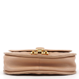 Marc Jacobs Beige Quilted Leather Buckle Shoulder Bag