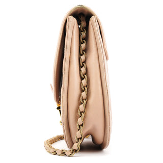 Marc Jacobs Beige Quilted Leather Buckle Shoulder Bag