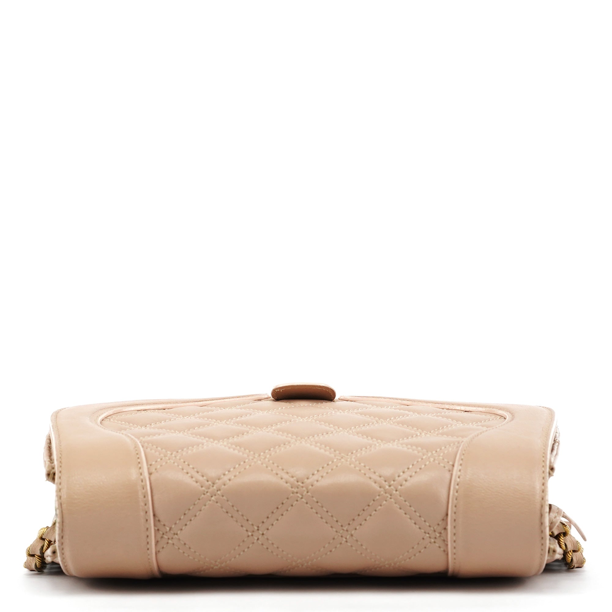 Marc Jacobs Beige Quilted Leather Buckle Shoulder Bag