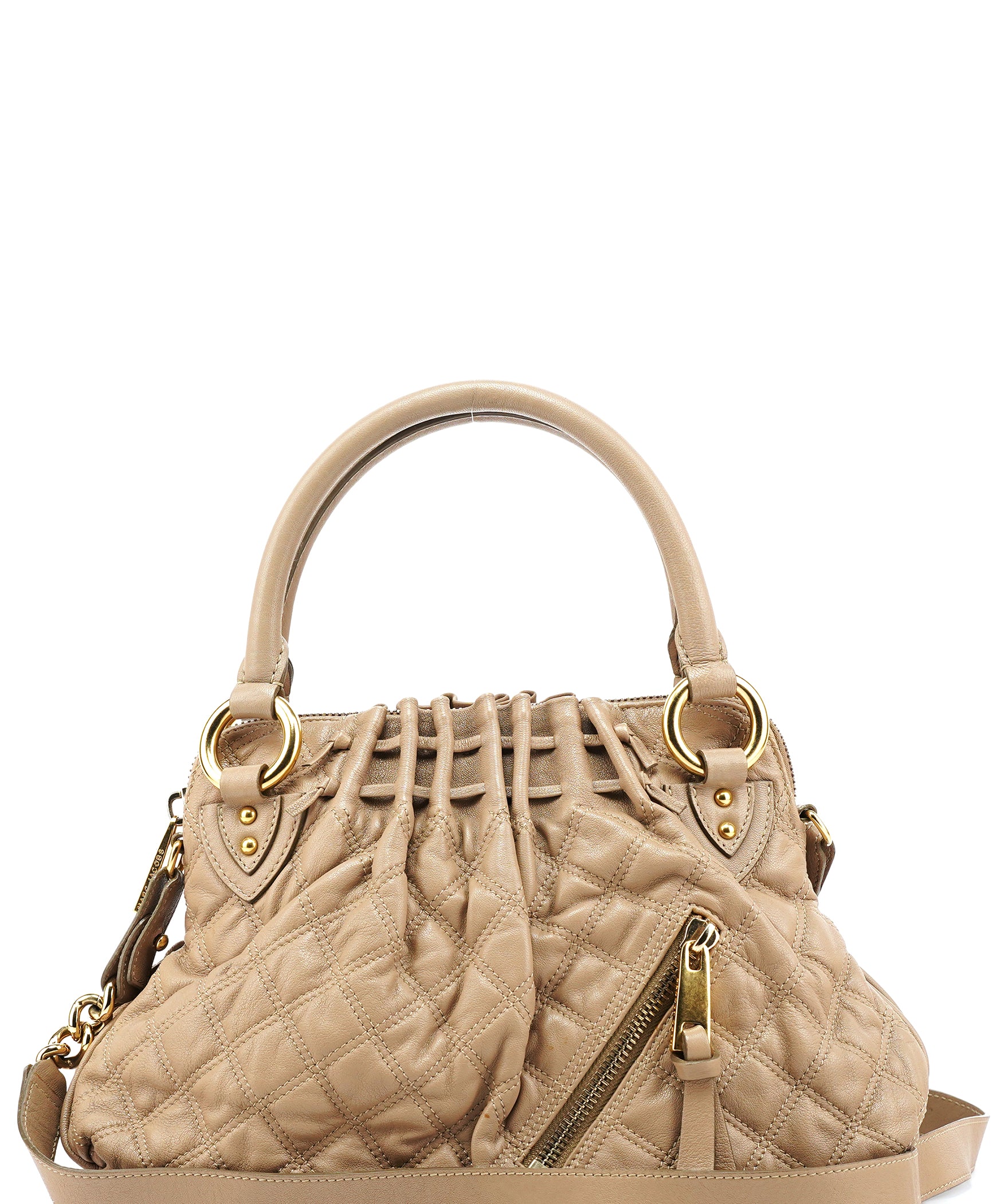 Marc Jacobs Beige Quilted Leather Stam 2-Way Bag