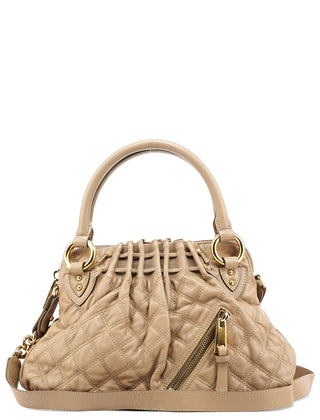 Marc Jacobs Beige Quilted Leather Stam 2-Way Bag