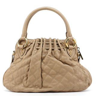 Marc Jacobs Beige Quilted Leather Stam 2-Way Bag