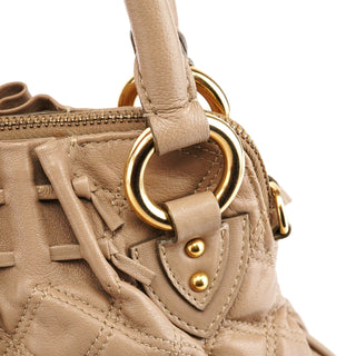 Marc Jacobs Beige Quilted Leather Stam 2-Way Bag