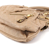 Marc Jacobs Beige Quilted Leather Stam 2-Way Bag