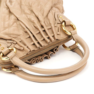 Marc Jacobs Beige Quilted Leather Stam 2-Way Bag