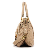 Marc Jacobs Beige Quilted Leather Stam 2-Way Bag