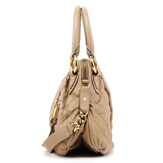 Marc Jacobs Beige Quilted Leather Stam 2-Way Bag