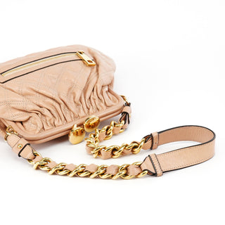 Marc Jacobs Beige Quilted Leather Stam Shoulder Bag