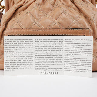 Marc Jacobs Beige Quilted Leather Stam Shoulder Bag