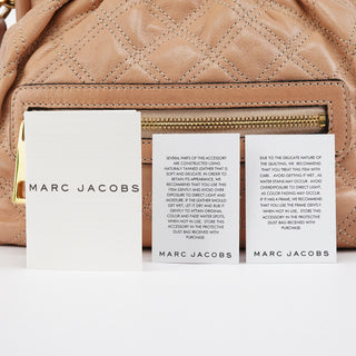 Marc Jacobs Beige Quilted Leather Stam Shoulder Bag